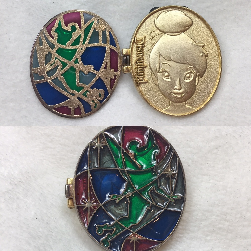 Tinker bell Hinged Stained Glass Disney Pin